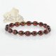 Faceted cherry amber bracelet